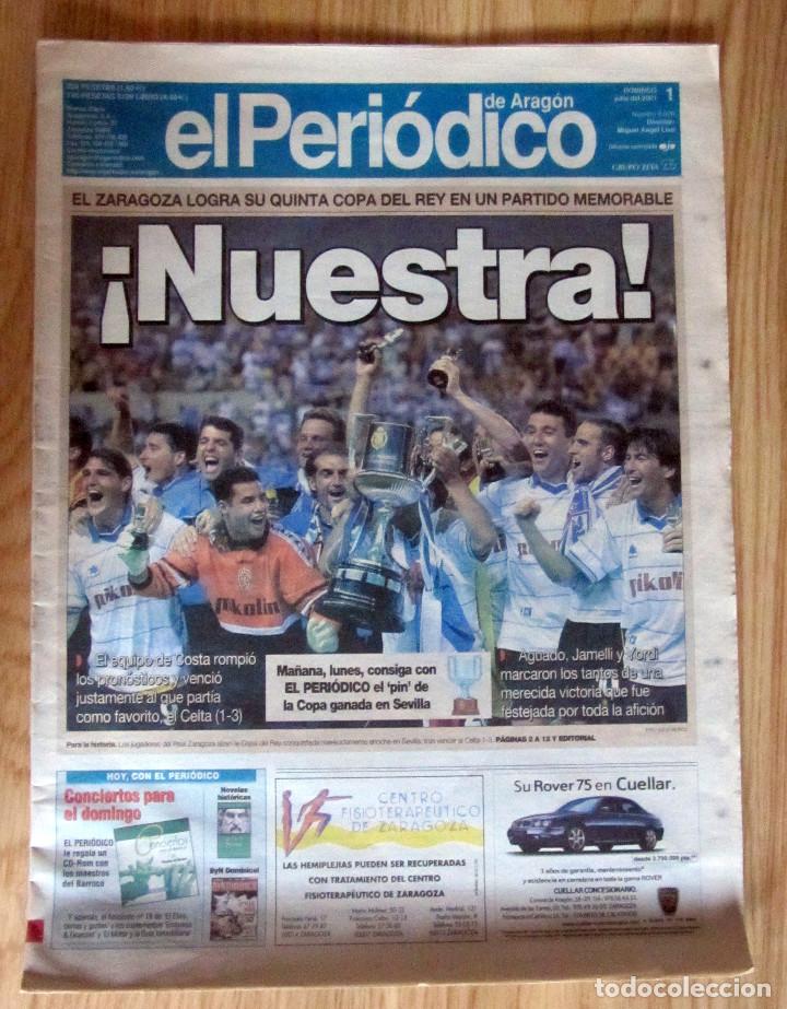 Collezionismo sportivo: EL PERIODICO DE ARAGON COPA REY 2001 REAL ZARAGOZA CAMPEON