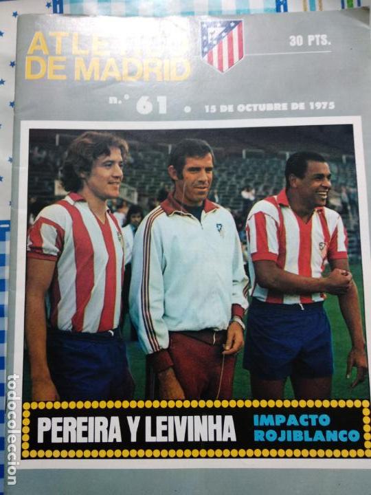 Collezionismo sportivo: REVISTA OFICIAL ATLETICO MADRID N&ordm; 61 HAZA&Ntilde;A DE BASILEA EINTRACHT FRANKFURT 1975 incluye poster