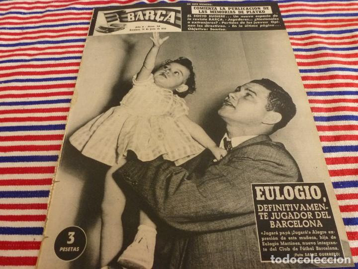 Coleccionismo deportivo: (ABJ)REVISTA BAR&Ccedil;A N&ordm;:26(14-6-56)PROX.CAMP NOU,MEMORIAS PLATKO,EULOGIO MARTINEZ