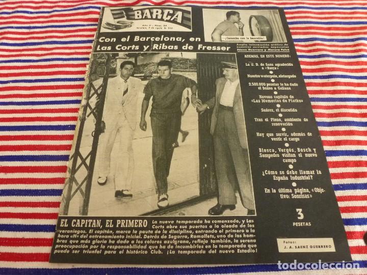Coleccionismo deportivo: (ABJ)REVISTA BAR&Ccedil;A N&ordm;:34(9-8-56)PROX.CAMP NOU,MEMORIAS PLATKO,EL BAR&Ccedil;A INICIA TEMPORADA
