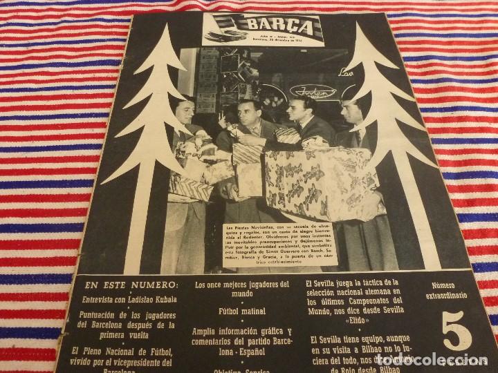 Coleccionismo deportivo: (ABJ)REVISTA BAR&Ccedil;A N&ordm;:53(20-12-56)YACHINE ENTRE MEJORES DEL MUNDO,BAR&Ccedil;A 1 ESPA&Ntilde;OL1