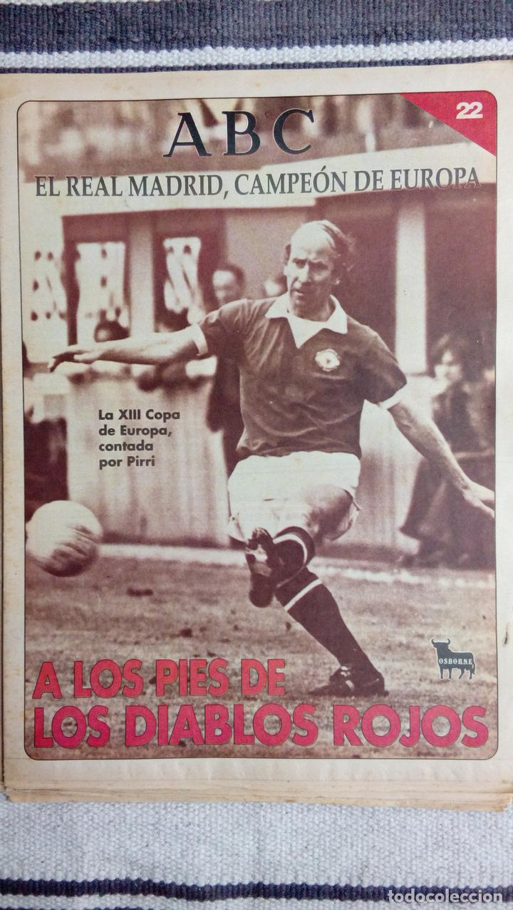 Coleccionismo deportivo: COLECCION ABC: EL REAL MADRID, CAMPEON DE EUROPA N&ordm; 22: A LOS PIES DE LOS DIABLOS ROJOS