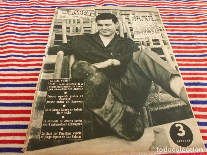 Coleccionismo deportivo: (ABJ)REVISTA BAR&Ccedil;A N&ordm;:61(14-2-57)BAR&Ccedil;A 6 LAS PALMAS 1,SELECCI&Oacute;N JUVENIL CATALANA,EVARISTO.