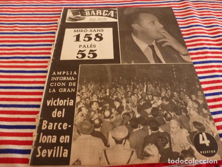 Coleccionismo deportivo: (ABJ)REVISTA BAR&Ccedil;A N&ordm;:108(9-1-58) SEVILLA 1 BAR&Ccedil;A 2,ASAMBLEA COMPROMISARIOS