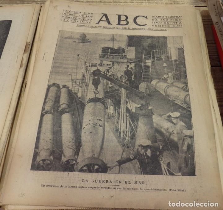 Coleccionismo deportivo: ABC, 5 DICIEMBRE 1939, 16 PAGINAS, CONTRAPORTADA PARTIDO VALENCIA - BETIS