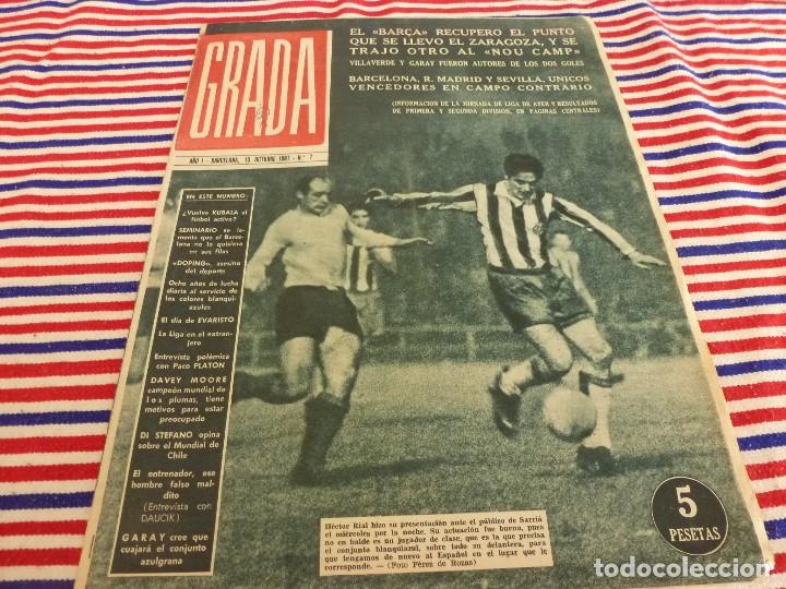 Coleccionismo deportivo: GRADA(13-10-61)ESPA&Ntilde;OL 3 SANTANDER 2,DI STEFANO Y MUNDIAL CHILE,EVARISTO DE MACEDO,SANTANA Y BARRIL