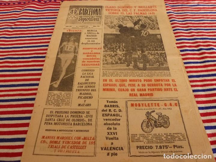 Sports collectibles: BARCELONA DEPORTIVA(4-1-65)BAR&Ccedil;A 4 LAS PALMAS 0,R.MADRID 1 ESPA&Ntilde;OL 0
