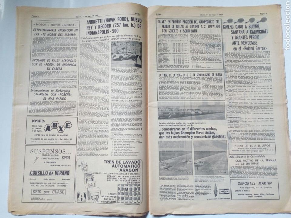 Coleccionismo deportivo: DICEN... nº 1344 (31-5-1969) 1er Diario Deportivo de la tarde. Final de copa, Athletic Club - Foto 3 - 158115706