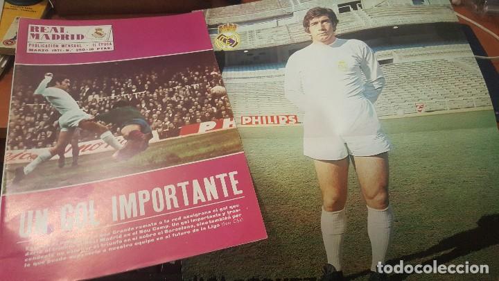 Coleccionismo deportivo: Revista real madrid n&deg; 250 de 1971 con poster de velazquez
