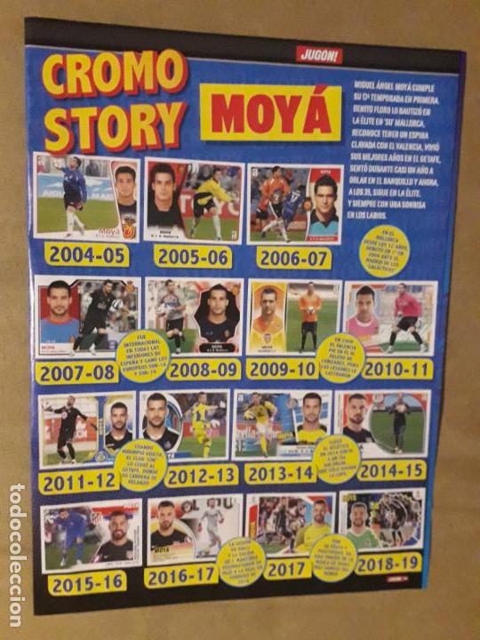 Collezionismo sportivo: HOJA (MINI POSTER) CROMO STORY MOYA, MALLORCA VALENCIA GETAFE AT. MADRID REAL SOCIEDAD (2004- 2019)