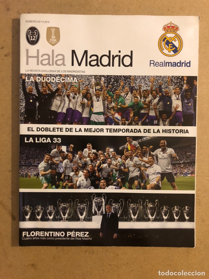 Coleccionismo deportivo: HALA MADRID N&ordm; 63 (2017). REVISTA OFICIAL REAL MADRID. DOBLETE: LA DUODECIMA CAMPEONES LIGA