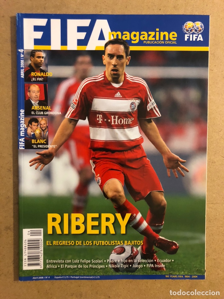 Collezionismo sportivo: FIFA MAGAZINE N&deg;4 (ABRIL, 2008). RIBERY, RONALDO, BLANC, ZIGIC, SCOLARI, ECUADOR, &Aacute;FRICA,...