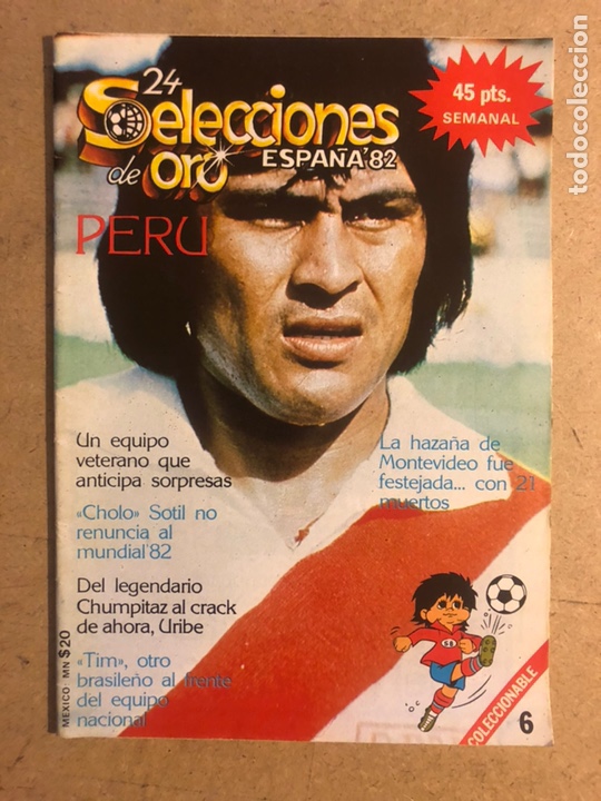 Collezionismo sportivo: PER&Uacute; N&deg; 6. 24 SELECCIONES DE ORO ESPA&Ntilde;A &lsquo;82. 71 P&Aacute;GINAS. MUY BUEN ESTADO.