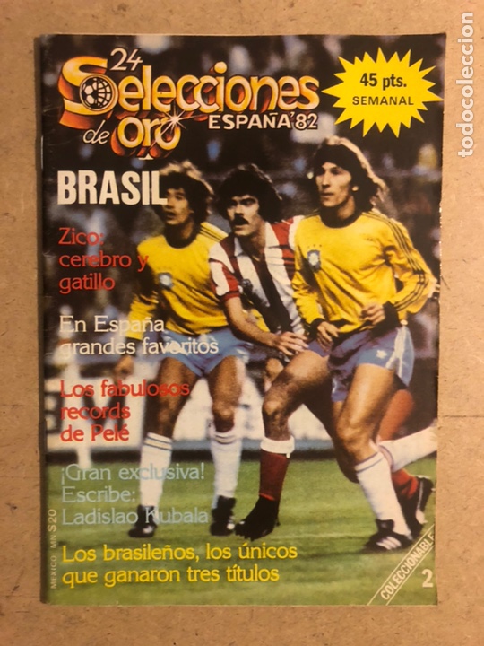 Collezionismo sportivo: BRASIL N&deg; 2. 24 SELECCIONES DE ORO ESPA&Ntilde;A &lsquo;82. 71 P&Aacute;GINAS. MUY BUEN ESTADO.