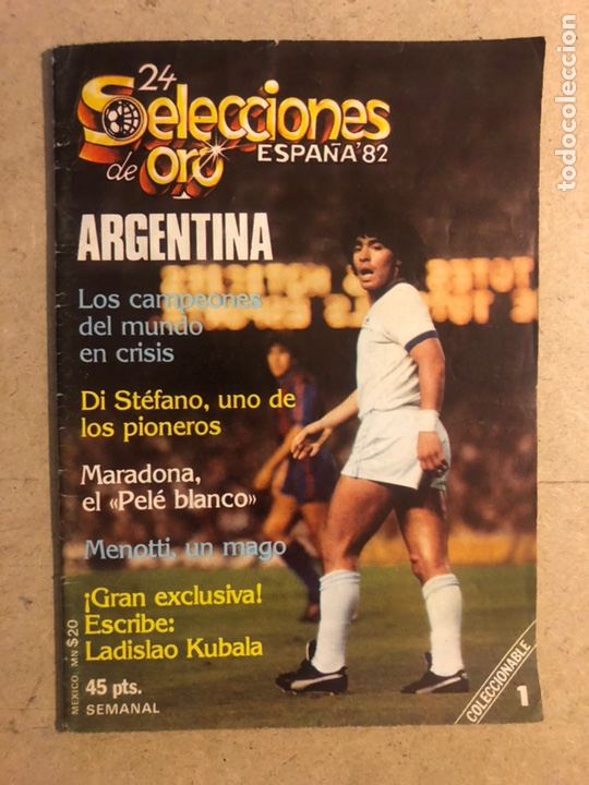Collezionismo sportivo: ARGENTINA N&deg; 1. 24 SELECCIONES DE ORO ESPA&Ntilde;A &lsquo;82. 71 P&Aacute;GINAS. MUY BUEN ESTADO.