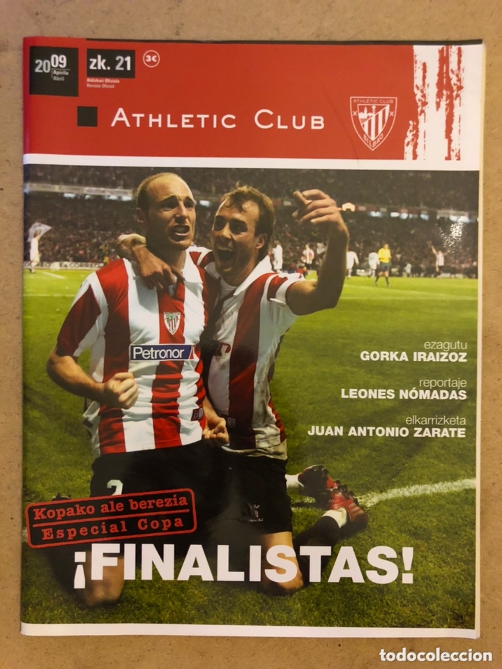 Coleccionismo deportivo: ATHLETIC CLUB REVISTA OFICIAL N&deg; 21 (ABRIL 2009). FINALISTAS COPA DEL REY (ATHLETIC 3-0 SEVILLA),..