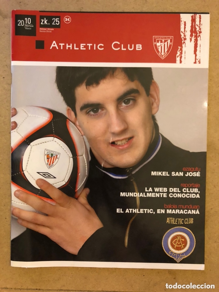Collezionismo sportivo: ATHLETIC CLUB REVISTA OFICIAL N&deg; 25 (MARZO 2010). MIKEL SAN JOS&Eacute;, JULI&Aacute;N L&Oacute;PEZ, CAICEDO,...