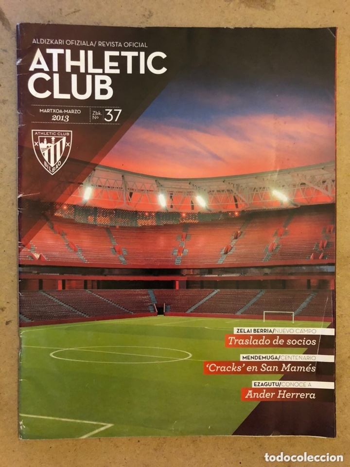 Collezionismo sportivo: ATHLETIC CLUB REVISTA OFICIAL N&deg; 37 (MARZO 2013). SAN MAM&Eacute;S BERRIA, ANDER HERRERA, CRACKS SAN MAM&Eacute;S