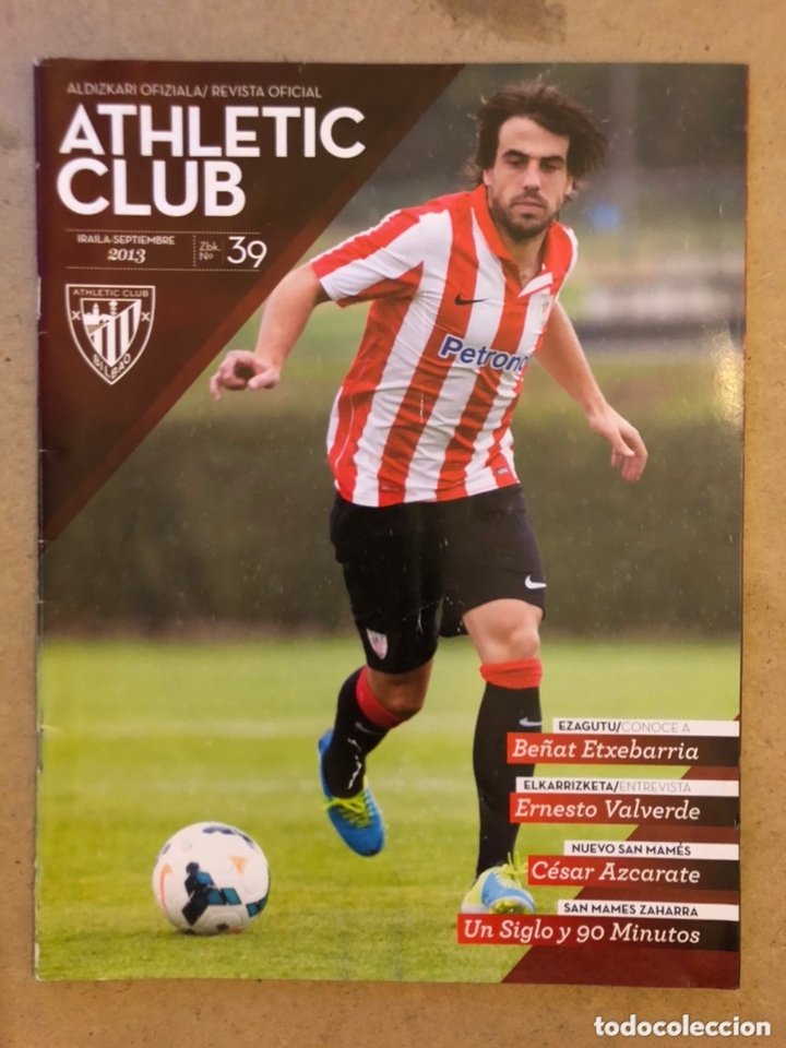 Collezionismo sportivo: ATHLETIC CLUB REVISTA OFICIAL N&deg; 39 (SEPTIEMBRE 2013). BE&Ntilde;AT ETXEBARRIA, ERNESTO VALVERDE, VANE GIMB