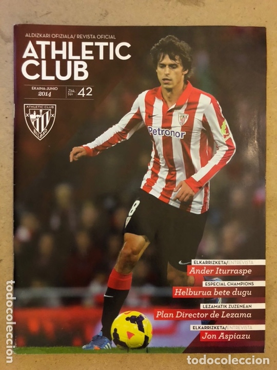Collezionismo sportivo: ATHLETIC CLUB REVISTA OFICIAL N&deg; 42 (JUNIO 2014). ANDER ITURRASPE, ESPECIAL CHAMPIONS LEAGUE,...