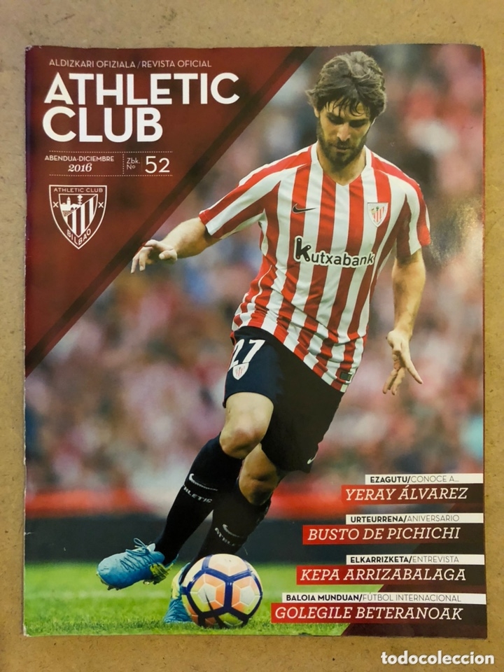 Collezionismo sportivo: ATHLETIC CLUB REVISTA OFICIAL N&deg; 52 (DICIEMBRE 2016). YERAY &Aacute;LVAREZ, BUSTO DE PICHICHI, KEPA ARRIZAB