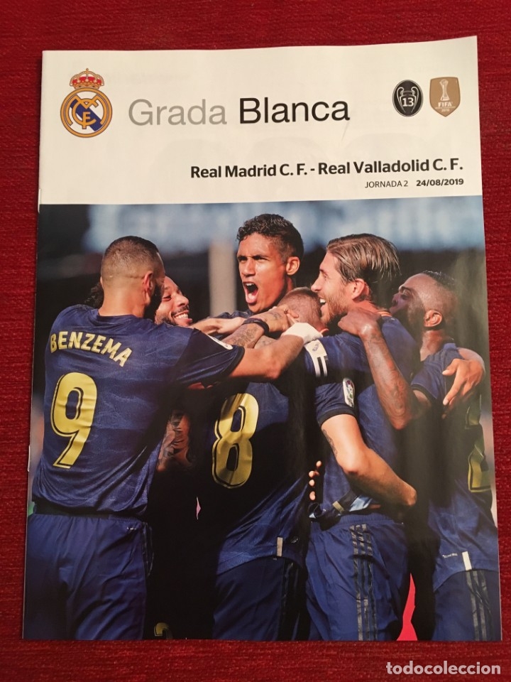 Coleccionismo deportivo: REVISTA PROGRAMA GRADA BLANCA REAL MADRID VALLADOLID LIGA TEMPORADA 2019 2020 POSTER KROOS