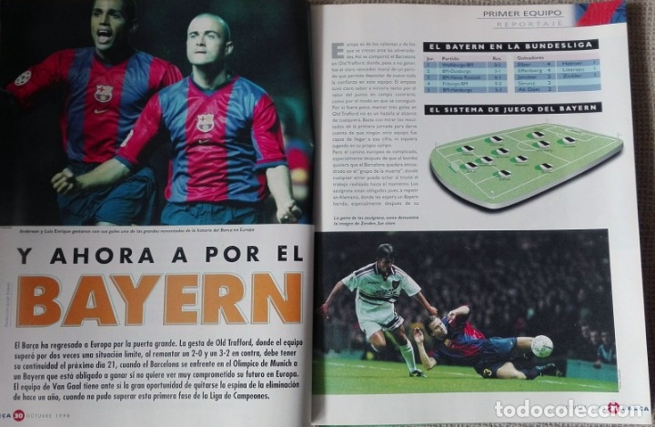 Coleccionismo deportivo: Revista Bar&ccedil;a con Patrick Kluivert - Foto 3