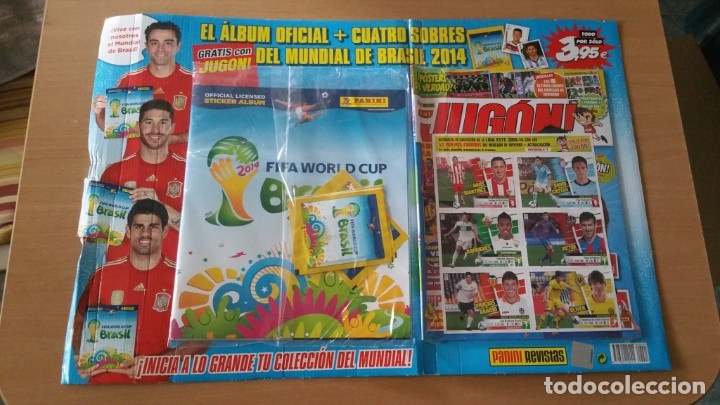 Coleccionismo deportivo: Revista Jugon 91 precintado BRASIL 2014 42 cromos liga este 13 14