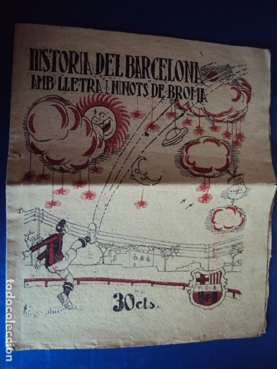 Coleccionismo deportivo: (F-191021)Historia del Barcelona amb lletra i ninots de broma. Raro suplemento LA JORNADA DEPORTIVA - Foto 1 - 177878444