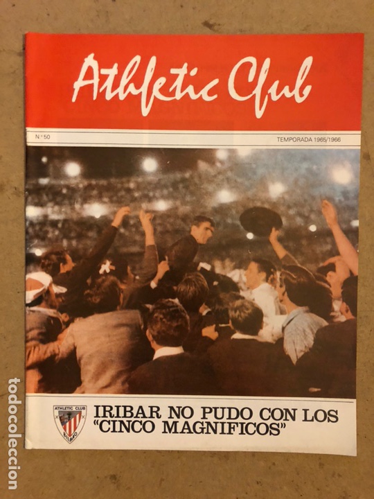 Colecionismo desportivo: HISTORIA DEL ATHLETIC CLUB. FASC&Iacute;CULO N&deg; 50 (TEMPORADA 65/66). IRIBAR NO PUDO CON LOS 5 MAGN&Iacute;FICOS.