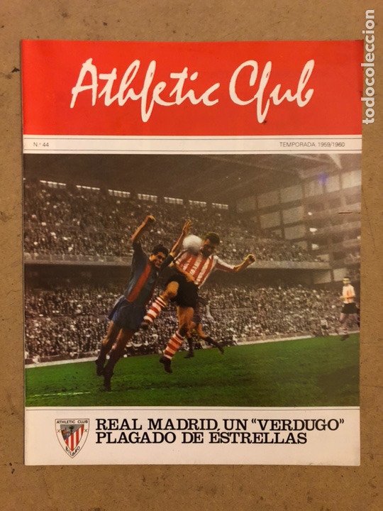 Colecionismo desportivo: HISTORIA DEL ATHLETIC CLUB. FASC&Iacute;CULO N&deg; 44 (TEMPORADA 59/60). REAL MADRID, UN VERDUGO PLAGADO DE ES