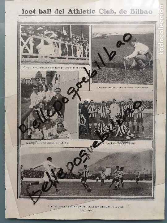 Collezionismo sportivo: INAUGURACION SAN MAMES 1913 ATHLETIC BILBAO RACING IRUN PICHICHI FUTBOL FOOTBALL PORTUGALETE