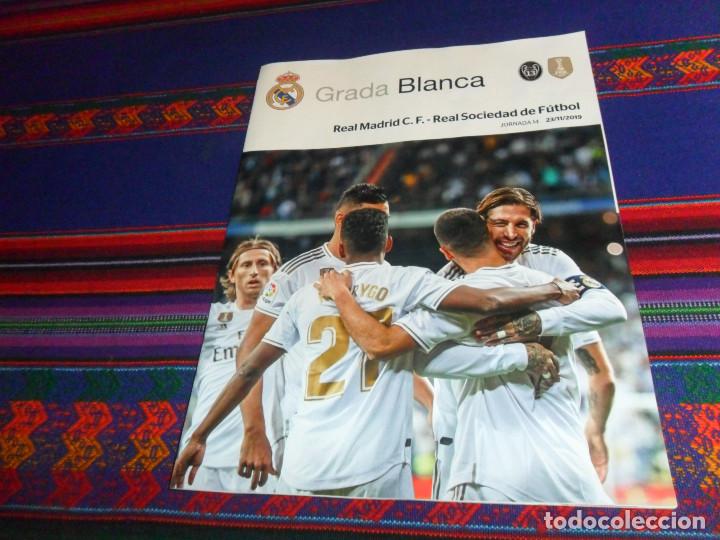 Coleccionismo deportivo: GRADA BLANCA REAL MADRID REAL SOCIEDAD SAN SEBASTI&Aacute;N. 23-11-19. JORNADA 14. P&Oacute;STER TONI KROOS. MBE.