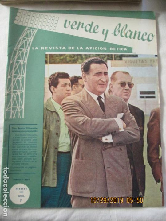 Sammelleidenschaft Sport: VERDE Y BLANCO REVISTA DE LA AFICI&Oacute;N B&Eacute;TICA - N&ordm; 7 FEBRERO 1961.