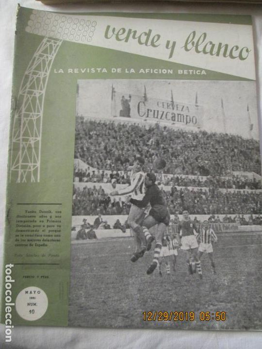 Sammelleidenschaft Sport: VERDE Y BLANCO REVISTA DE LA AFICI&Oacute;N B&Eacute;TICA - N&ordm; 10 MAYO 1961.