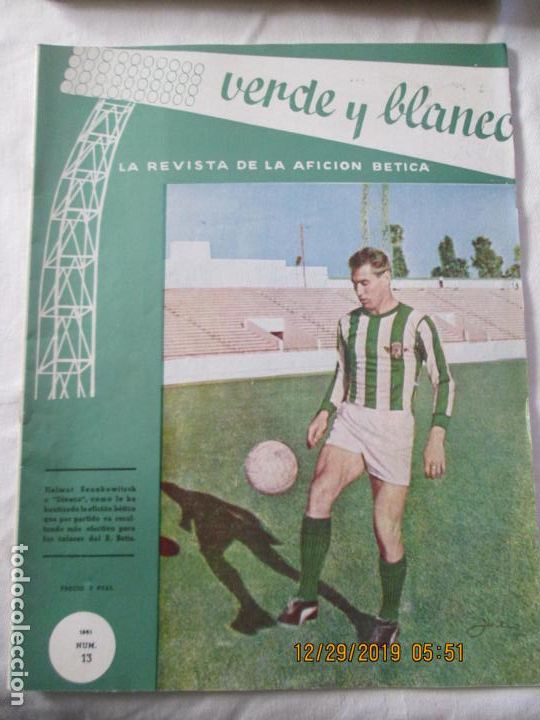 Sammelleidenschaft Sport: VERDE Y BLANCO REVISTA DE LA AFICI&Oacute;N B&Eacute;TICA - N&ordm; 13 1961.