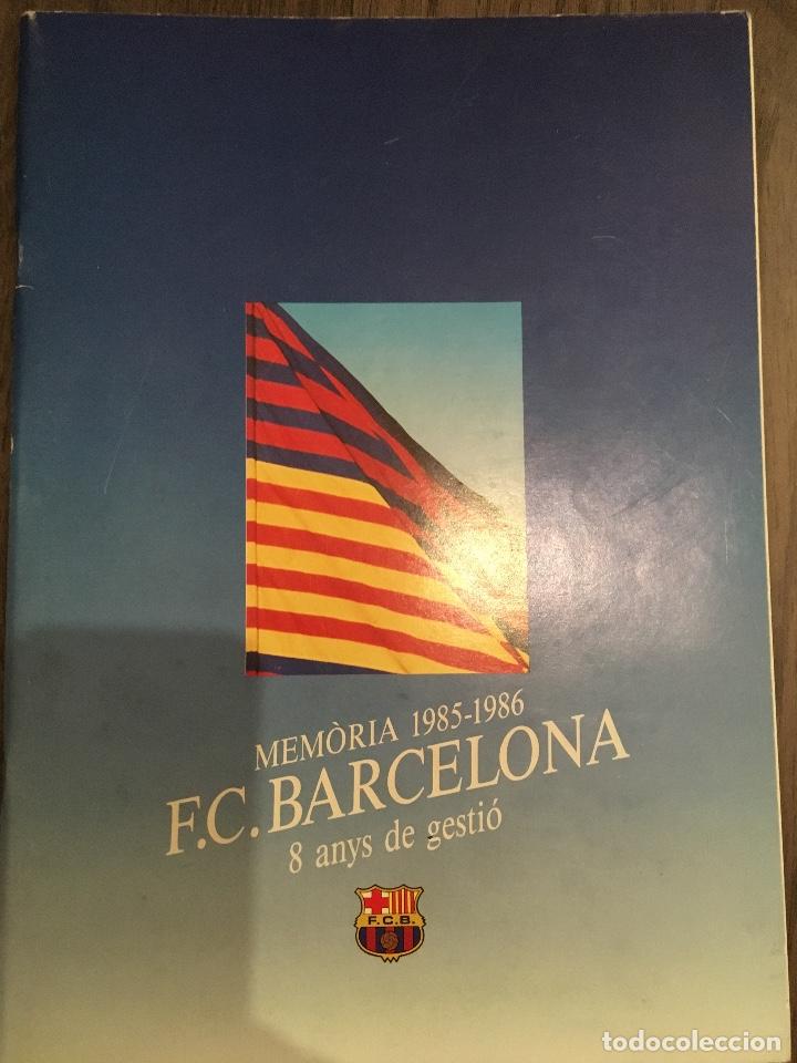 Sports collectibles: FC Barcelona. 85-86 Mem&oacute;ria