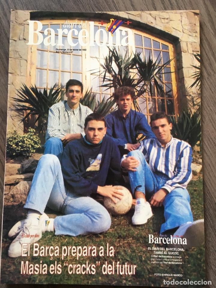 Coleccionismo deportivo: FC Barcelona. Bolet&iacute;n n&ordm; 87 feb 92 con poster ver foto