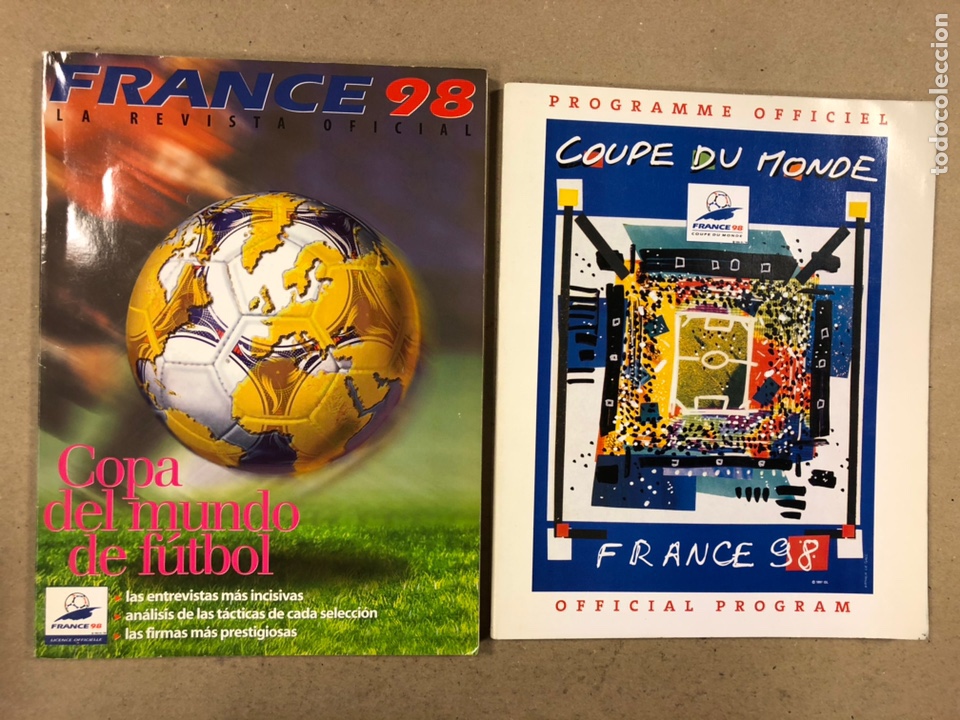 Collezionismo sportivo: MUNDIAL DE F&Uacute;TBOL DE FRANCIA 1998. LOTE DE 2 REVISTAS OFICIALES (CASTELLANO Y FRANC&Eacute;S).