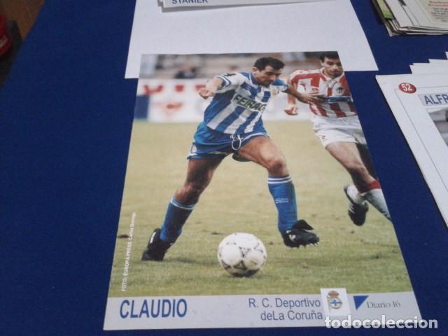 Sports collectibles: FICHA POSTER N&ordm; 57 CLAUDIO  ( DEPORTIVO DE LA CORU&Ntilde;A ) 93/94 - LAMINA DIARIO 16 LIGA 1993/1994 -