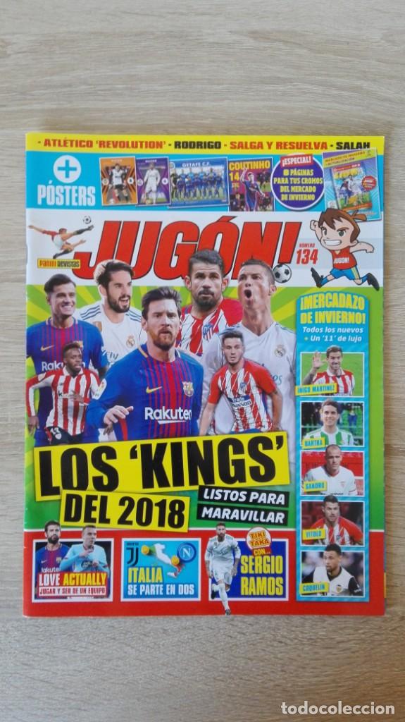 Collectionnisme sportif: REVISTA JUG&Oacute;N N&ordm; 134-A&Ntilde;O 2018-PANINI-CON POSTERS SIN CROMOS.