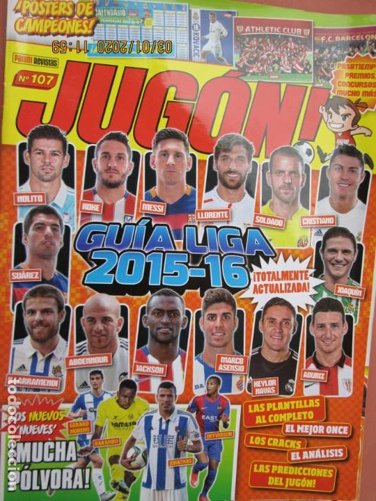 Collectionnisme sportif: JUG&Oacute;N - PANINI REVISTA -  N&ordm; 107 - GU&Iacute;A LIGA 2015-16.