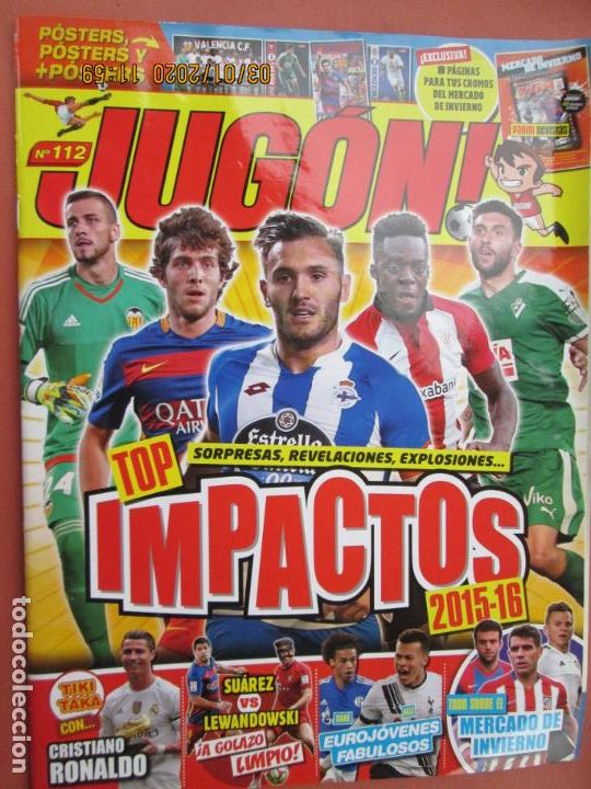 Collectionnisme sportif: JUG&Oacute;N - PANINI REVISTA - N&ordm; 112 - TOP IMPACTOS 2015-16 ...