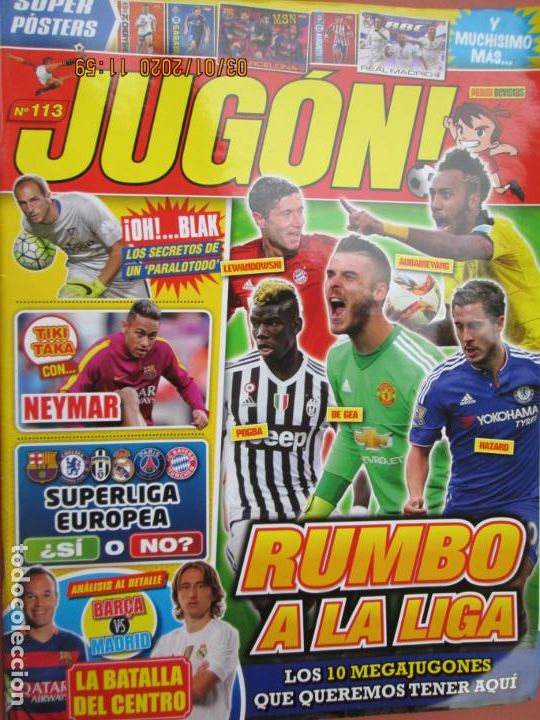 Coleccionismo deportivo: JUG&Oacute;N - PANINI REVISTA - N&ordm; 113 - RUMBO A LA LIGA, NEYMAR ....