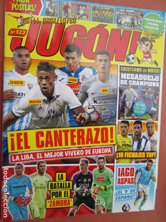 Collectionnisme sportif: JUG&Oacute;N - PANINI REVISTA - N&ordm; 122 - EL CANTERAZO , MEGADUELO DE CHAMPIONS ...