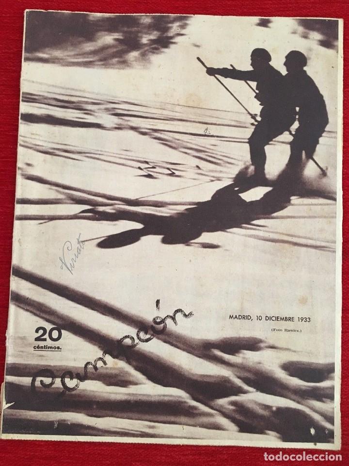 Coleccionismo deportivo: REVISTA CAMPEON (10-12-1933) ESQUI CATALAN FUTBOL ARSENAL FIRST WIEN LIVERPOOL CARTAGENA