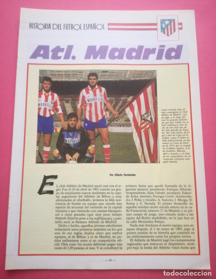Coleccionismo deportivo: ATLETICO DE MADRID - HISTORIA DEL FUTBOL ESPA&Ntilde;OL - COMPLETO 5 FASCICULOS ATLETI 1991