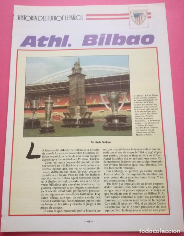Coleccionismo deportivo: ATHLETIC CLUB BILBAO - HISTORIA DEL FUTBOL ESPA&Ntilde;OL - COMPLETO 5 FASCICULOS 1991