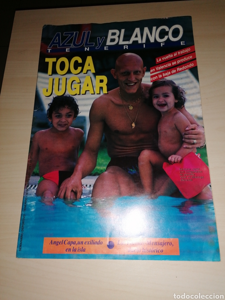 Sports collectibles: Antigua revista TENERIFE AZUL Y BLANCO - Dertycia - 16 octubre 1992