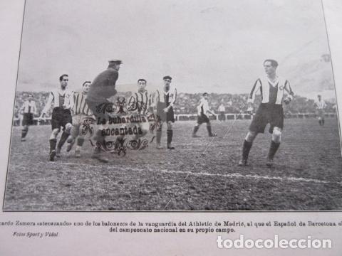 Coleccionismo deportivo: RECORTE 1929 - F. C. BARCELONA ATHLETIC MADRID RICARDO ZAMORA - TAMA&Ntilde;O 20 x 14 CM. RECORTE